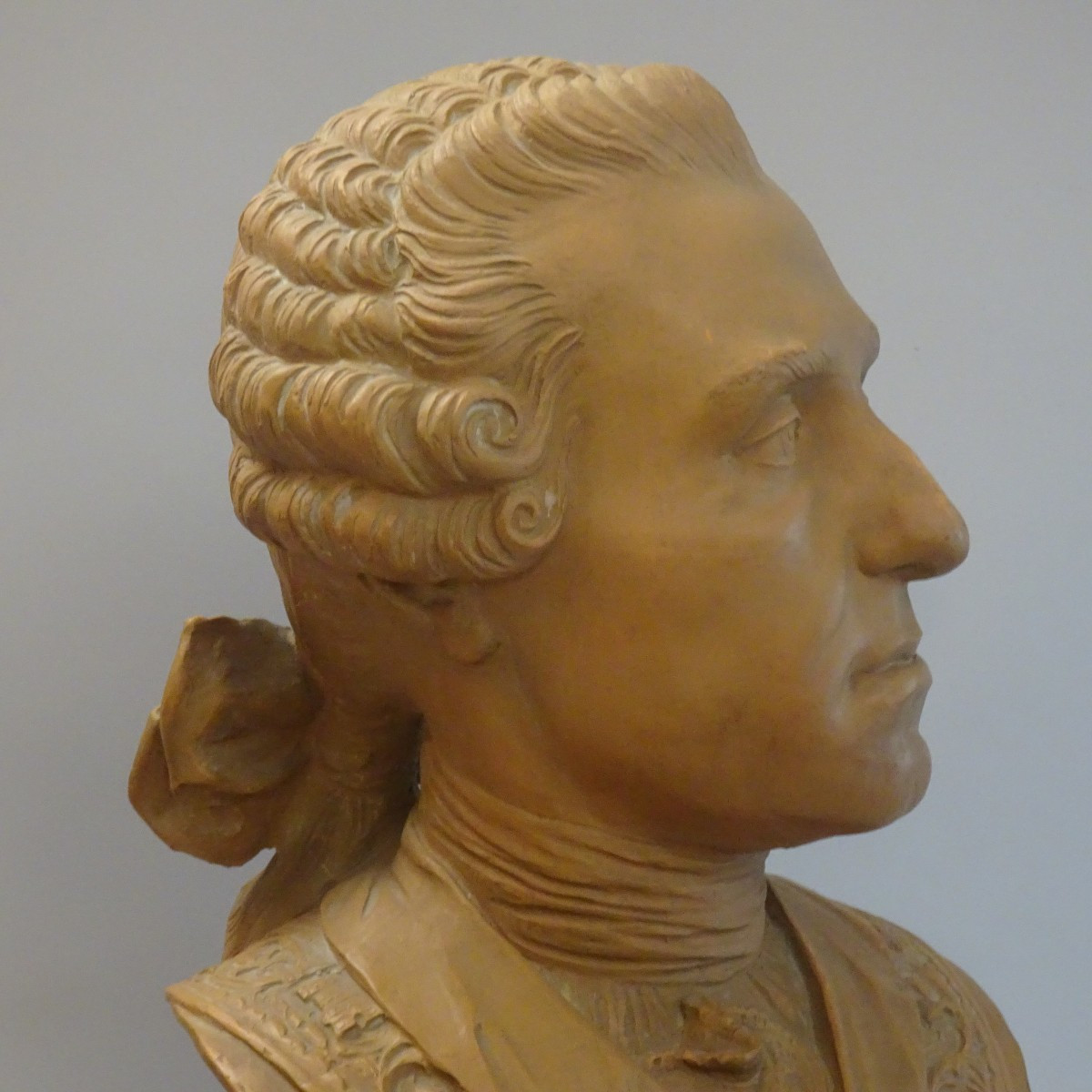 Scultura in terracotta busto di Filippo di Borbone  XIX secolo-photo-5
