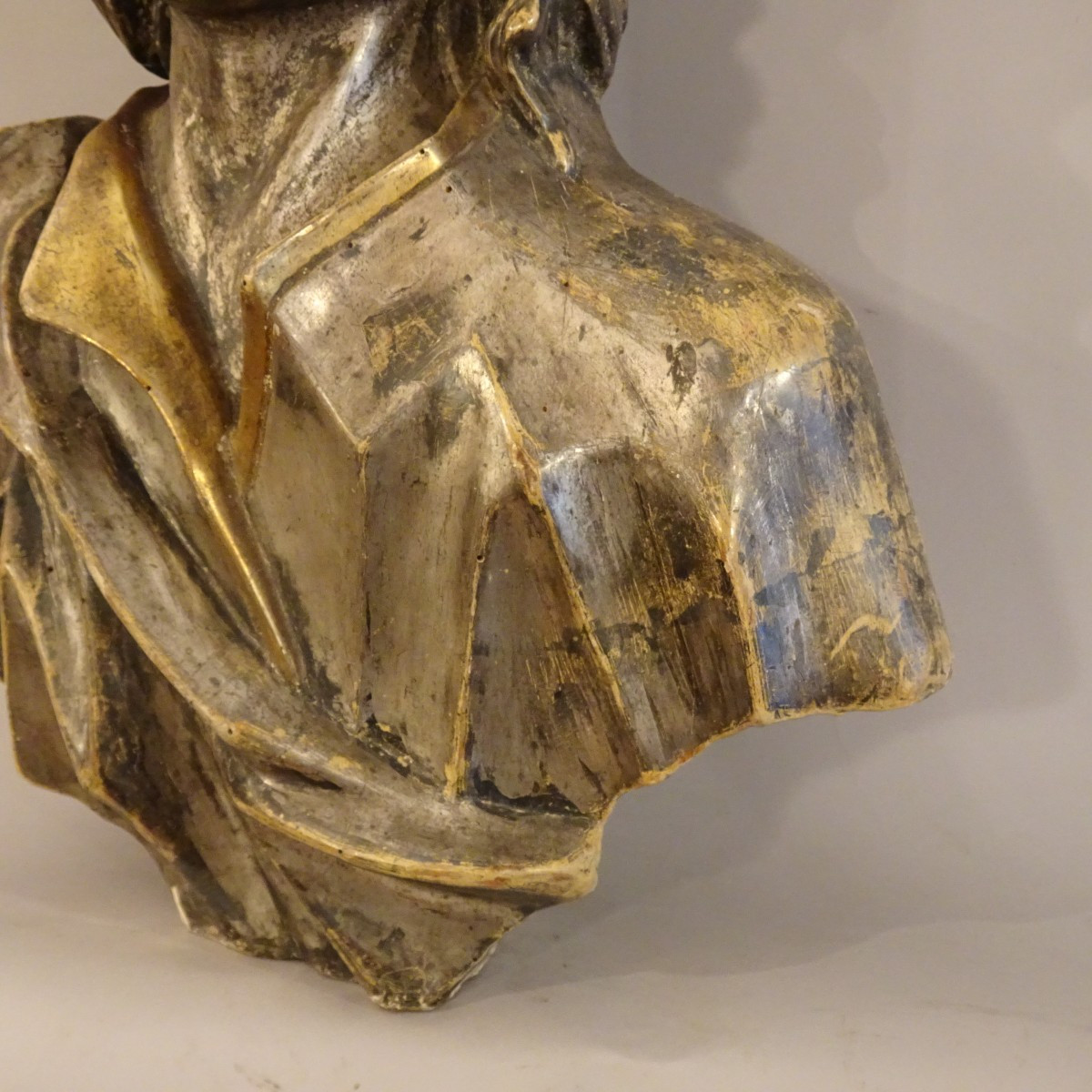 Scultura in legno argentato XVIII secolo-photo-4