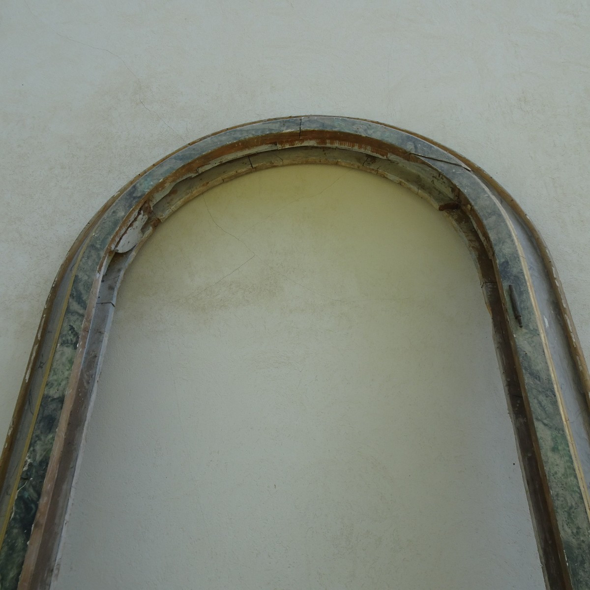 Coppia di grandi cornici in legno laccato  per nicchie  XVIII secolo-photo-7