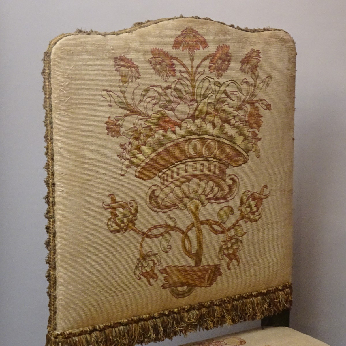 Poltrona da camino in legno laccato XIX secolo-photo-4