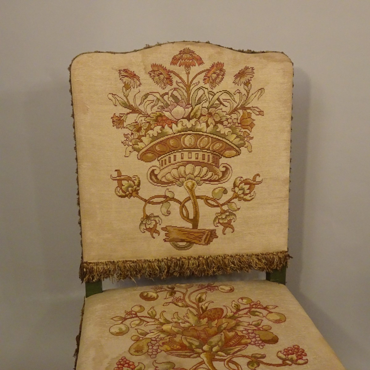 Poltrona da camino in legno laccato XIX secolo-photo-4