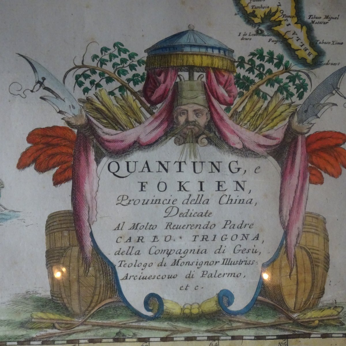 Vincenzo Coronelli (1650- 1718) Mappa Cina Meridionale e di Taiwan del 1696-photo-4