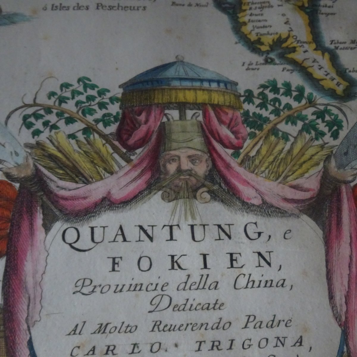 Vincenzo Coronelli (1650- 1718) Mappa Cina Meridionale e di Taiwan del 1696-photo-1