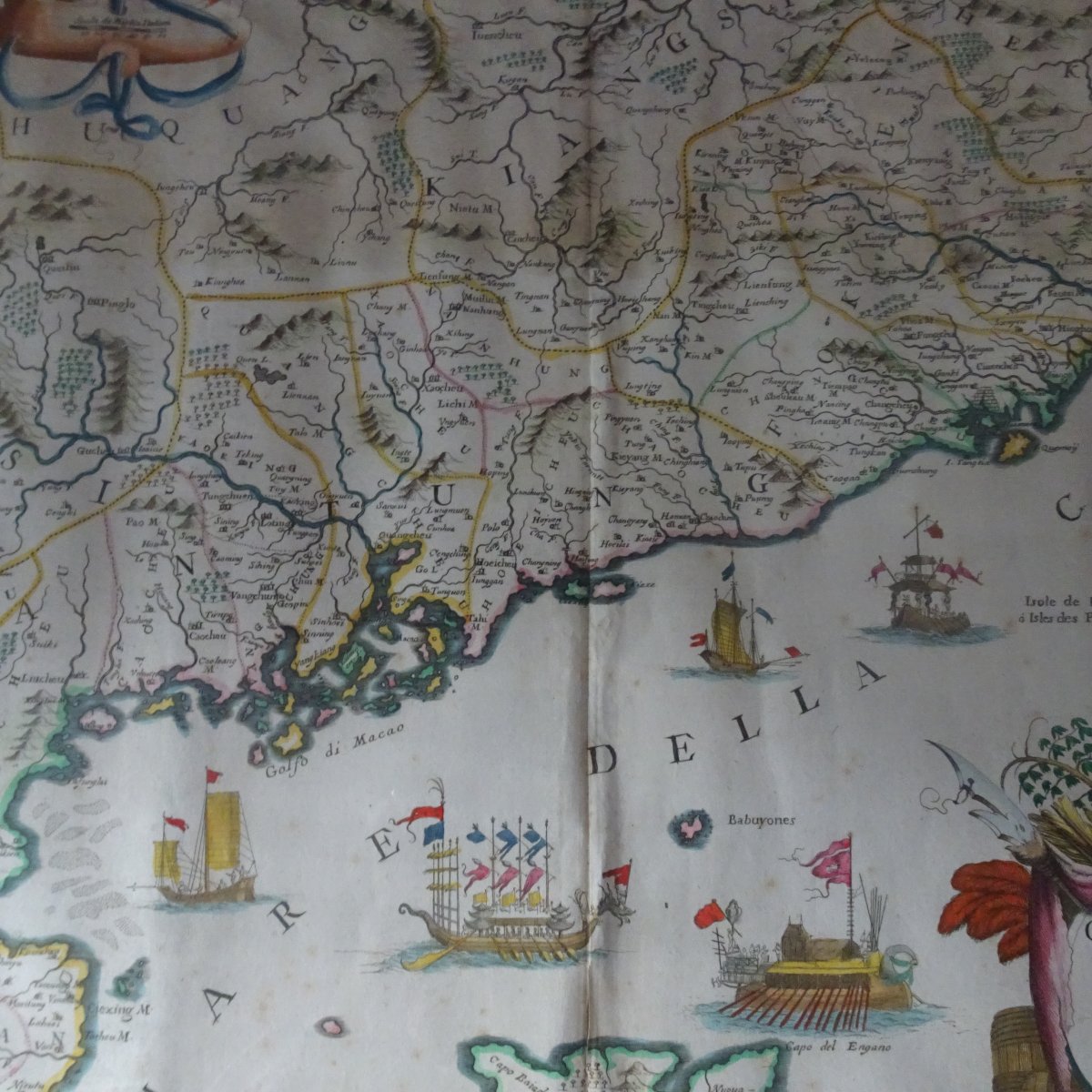 Vincenzo Coronelli (1650- 1718) Mappa Cina Meridionale e di Taiwan del 1696-photo-3