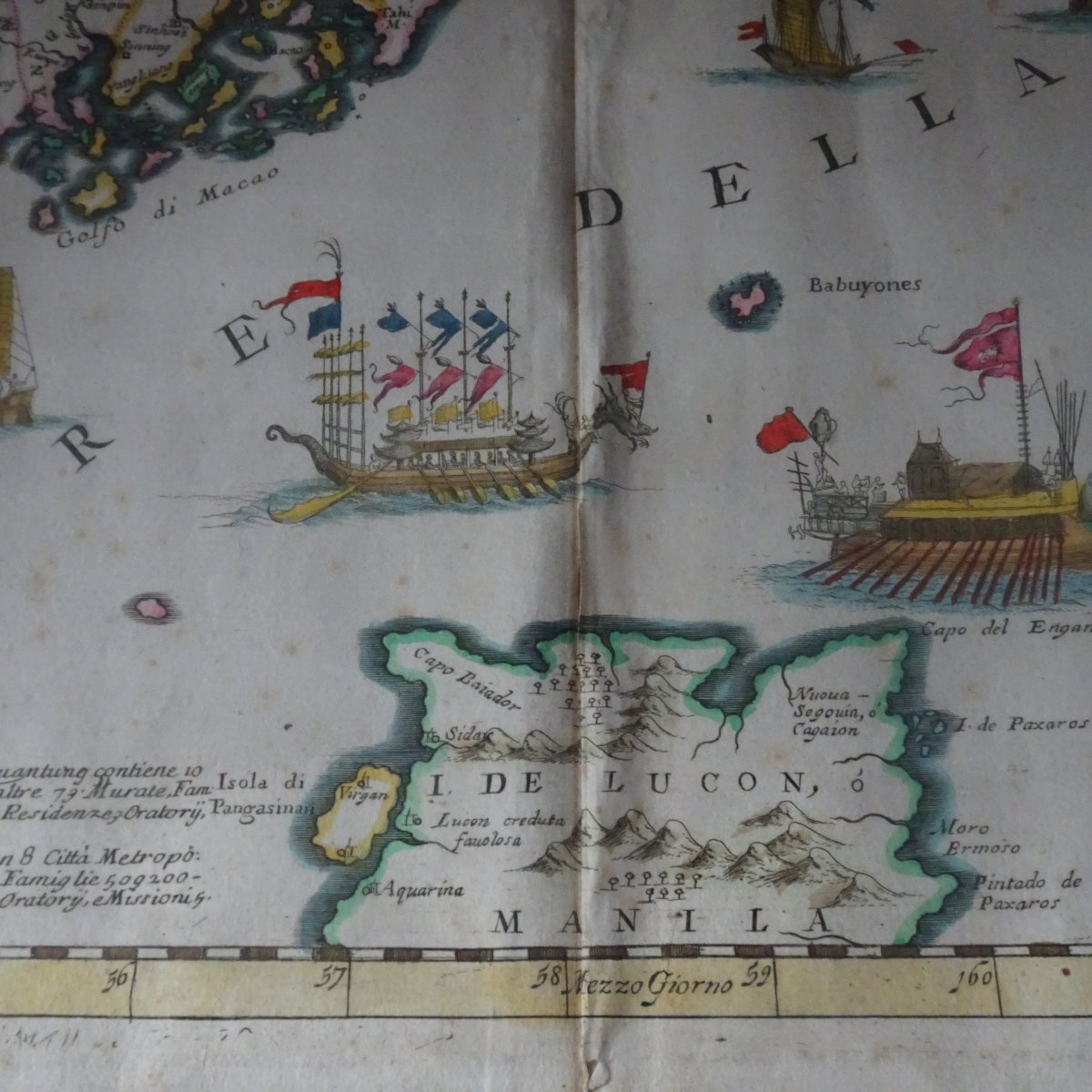 Vincenzo Coronelli (1650- 1718) Mappa Cina Meridionale e di Taiwan del 1696-photo-4