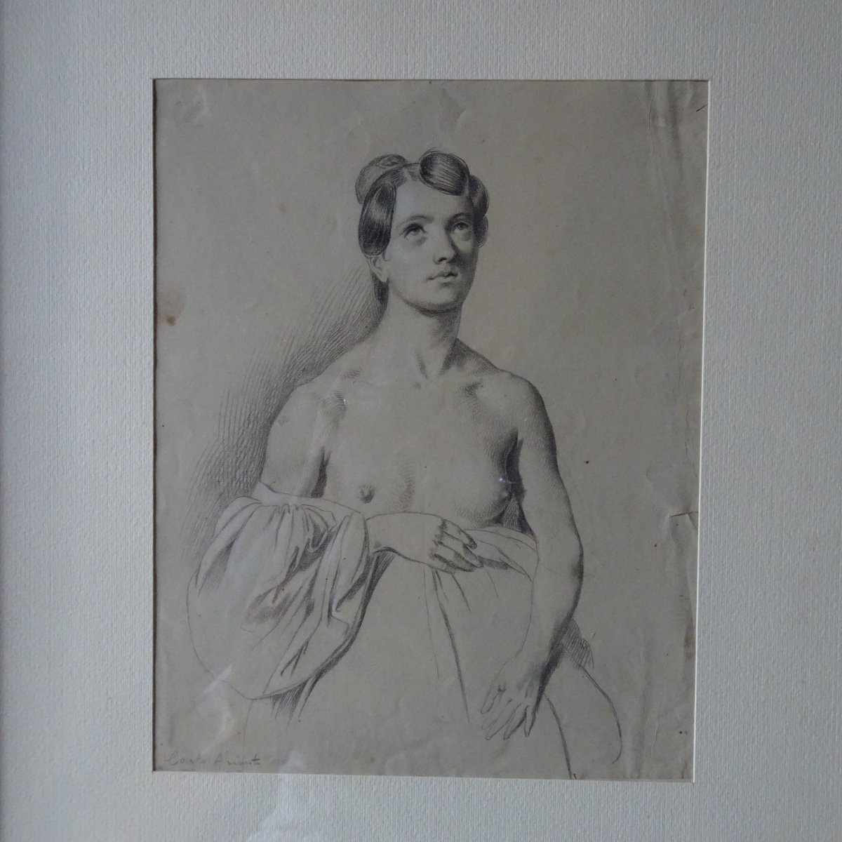 Carlo Arienti ( 1801- 1873)  Studio di figura femminile -photo-2