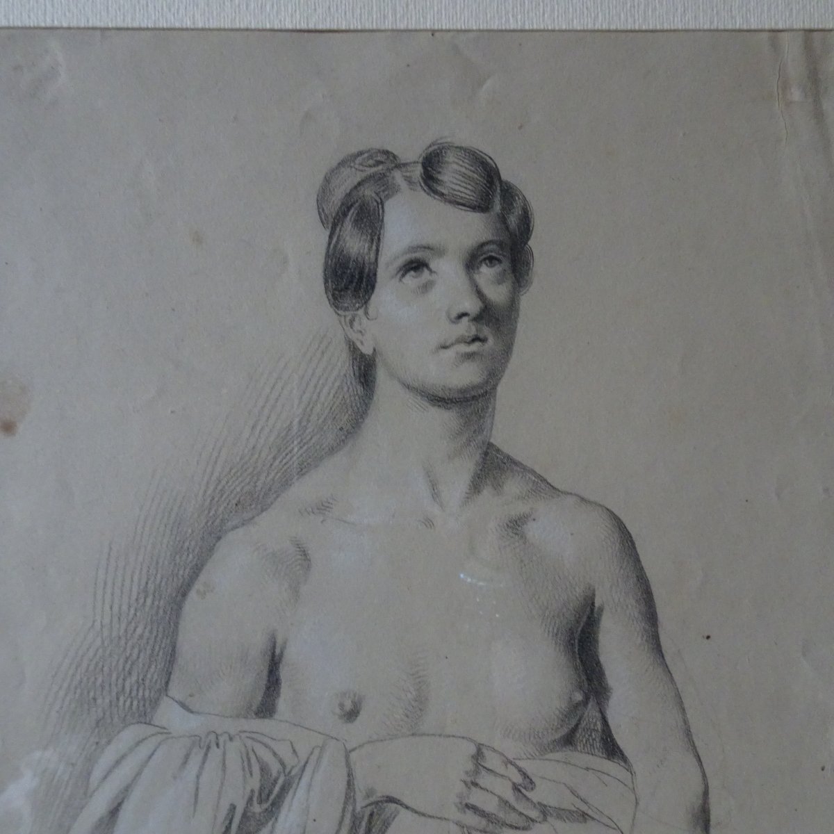 Carlo Arienti ( 1801- 1873)  Studio di figura femminile -photo-4