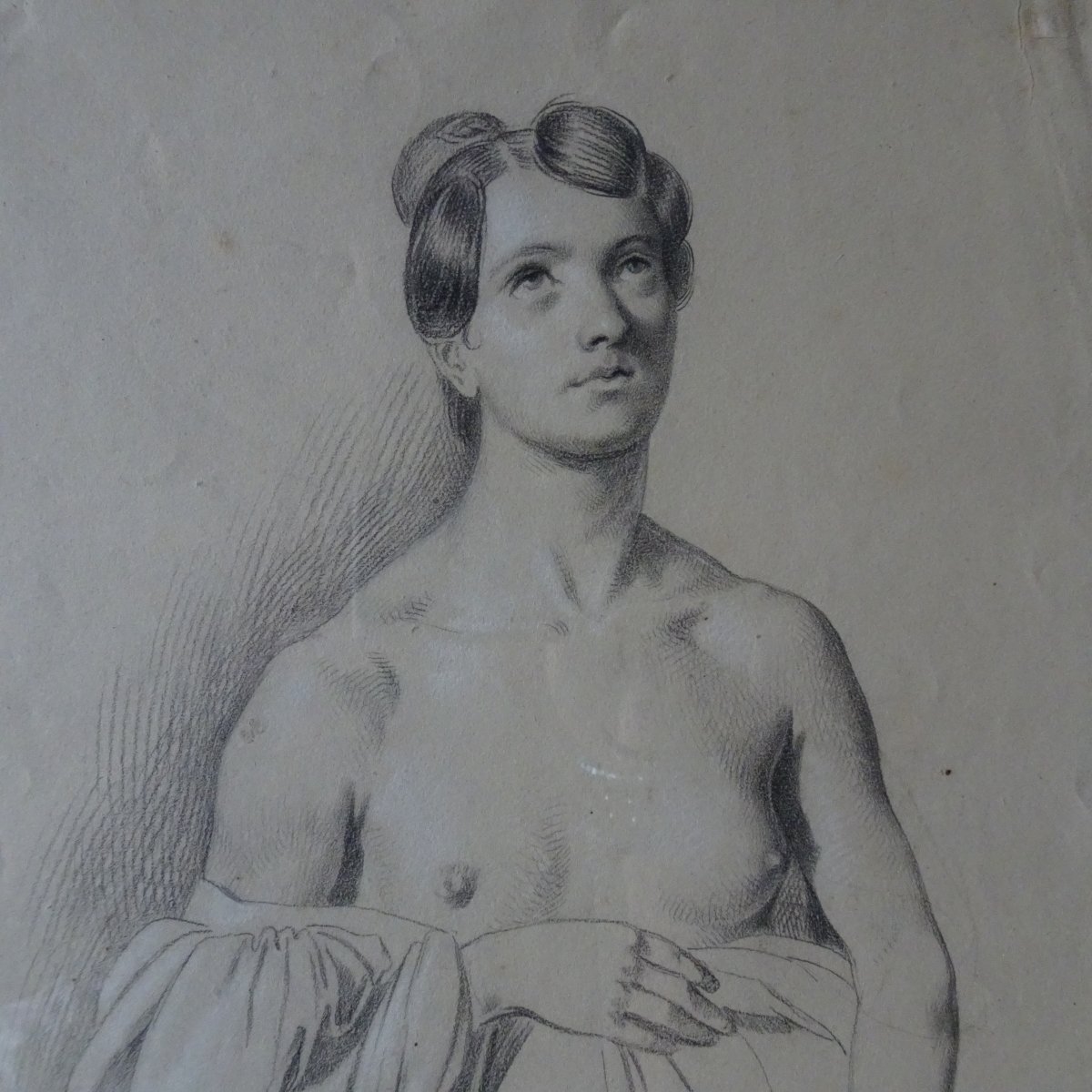 Carlo Arienti ( 1801- 1873)  Studio di figura femminile 