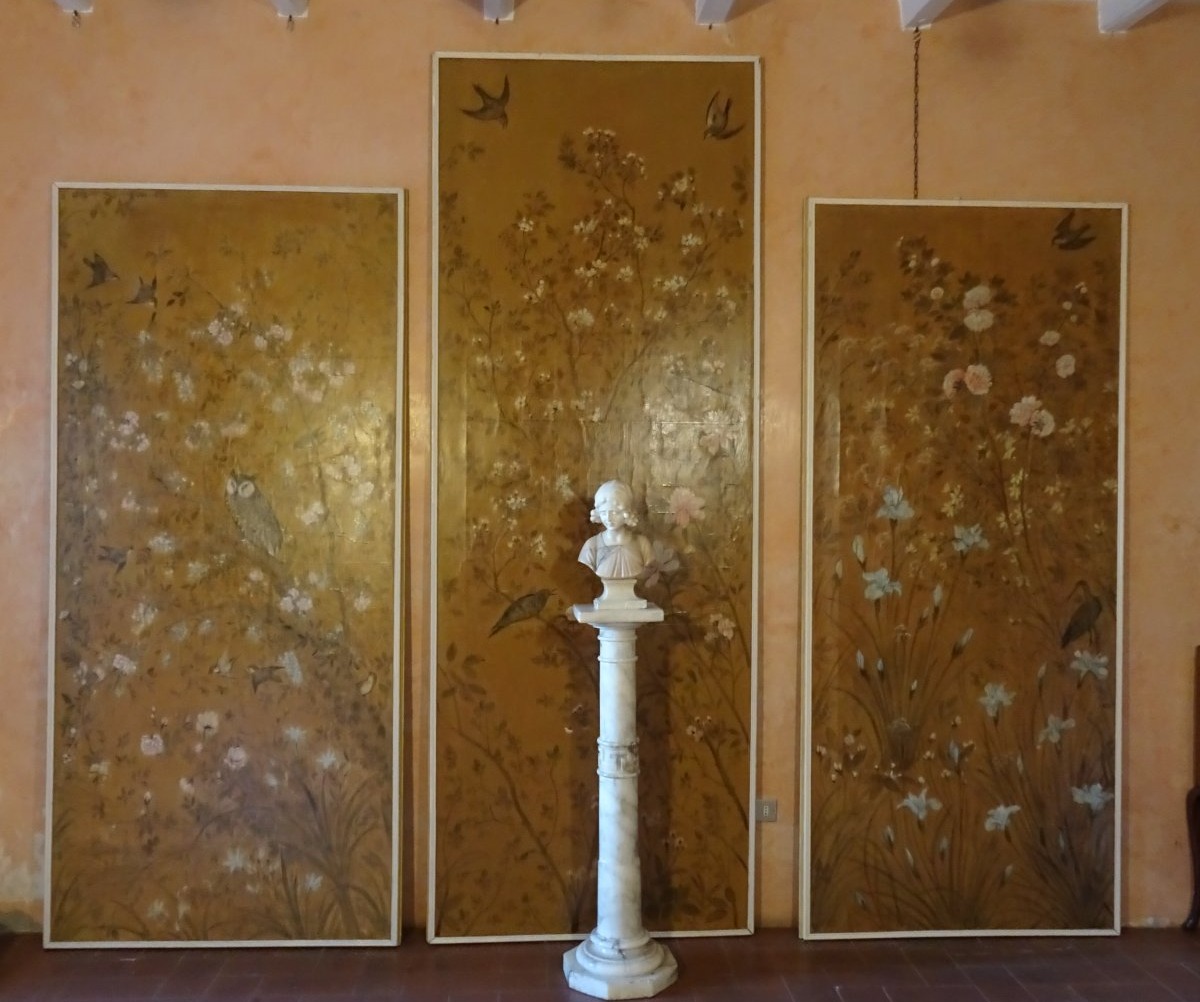 Pannelli in carta dipinti XVIII secolo  Piemonte 