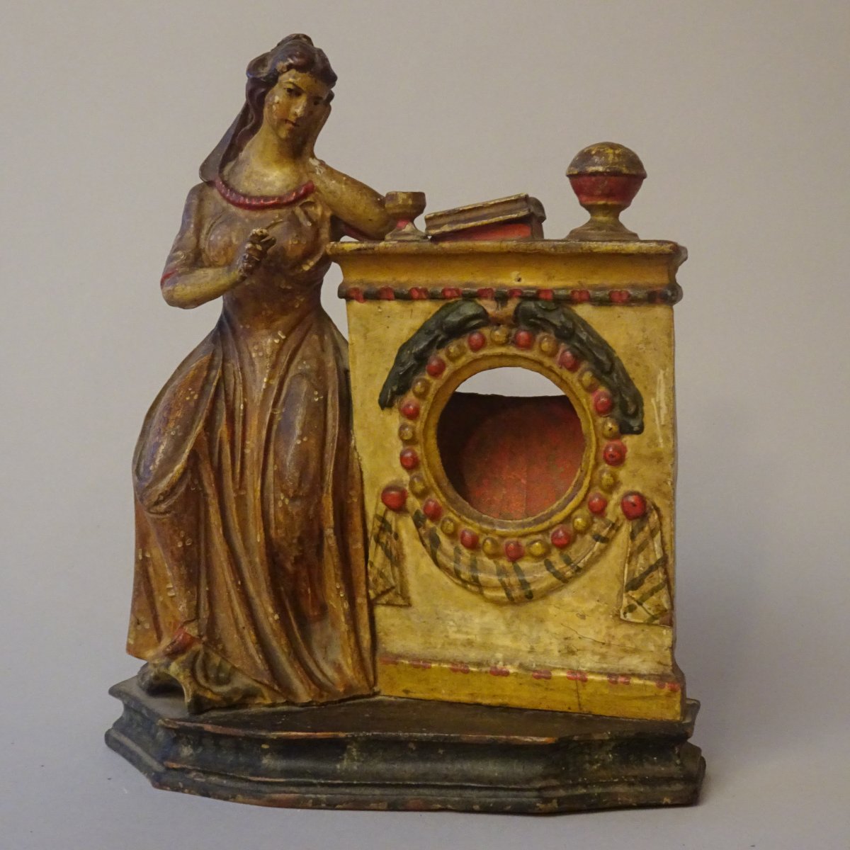 Portaorologio in legno laccato Venezia XVIII Secolo -photo-3
