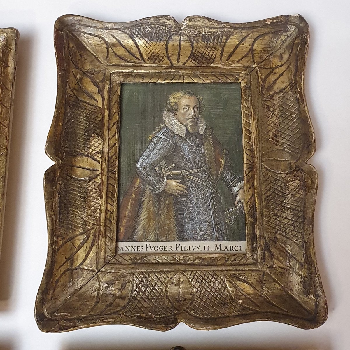 Incisioni raffiguranti ritratti  di  nobili austriaci con cornici XIX secolo -photo-3