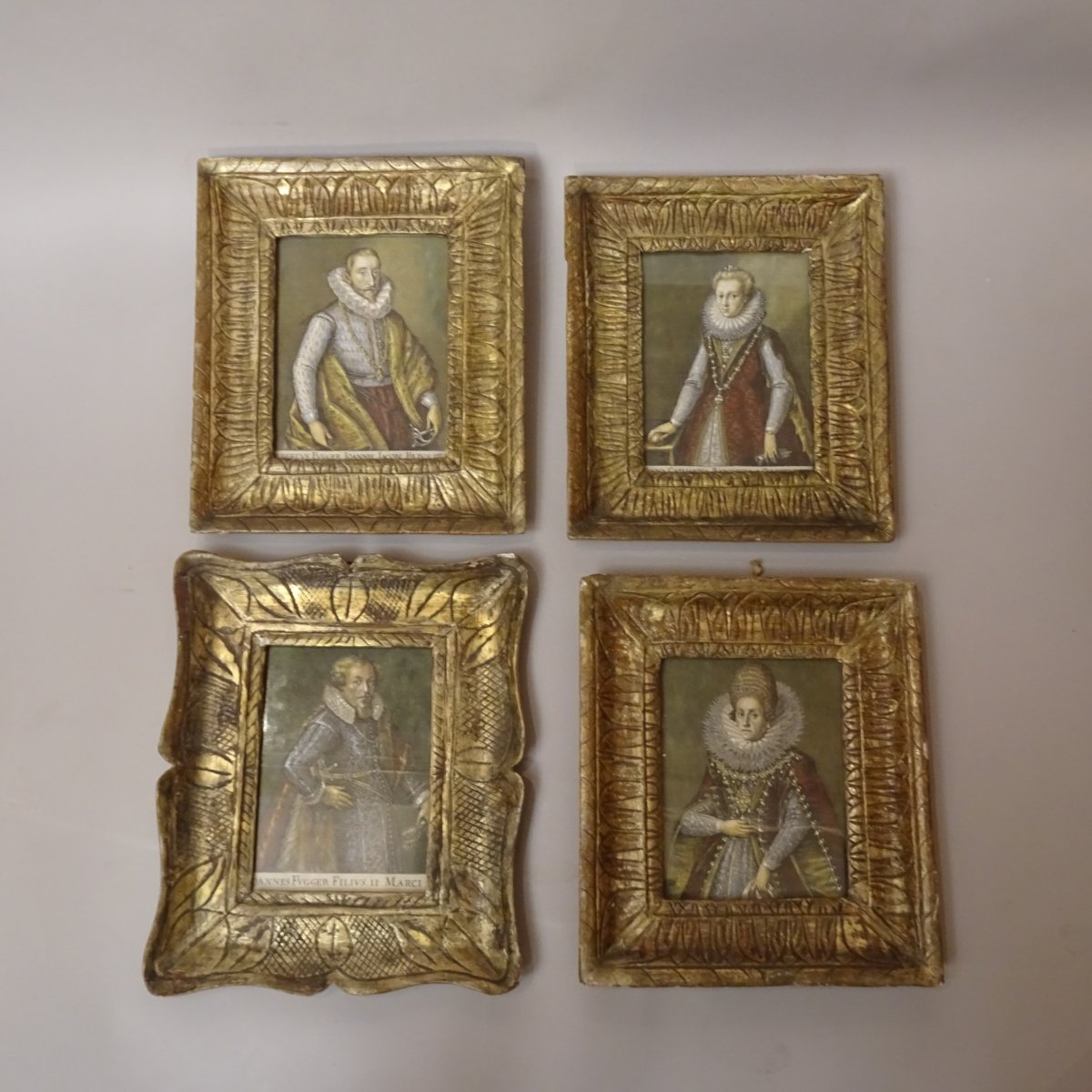 Incisioni raffiguranti ritratti  di  nobili austriaci con cornici XIX secolo -photo-4