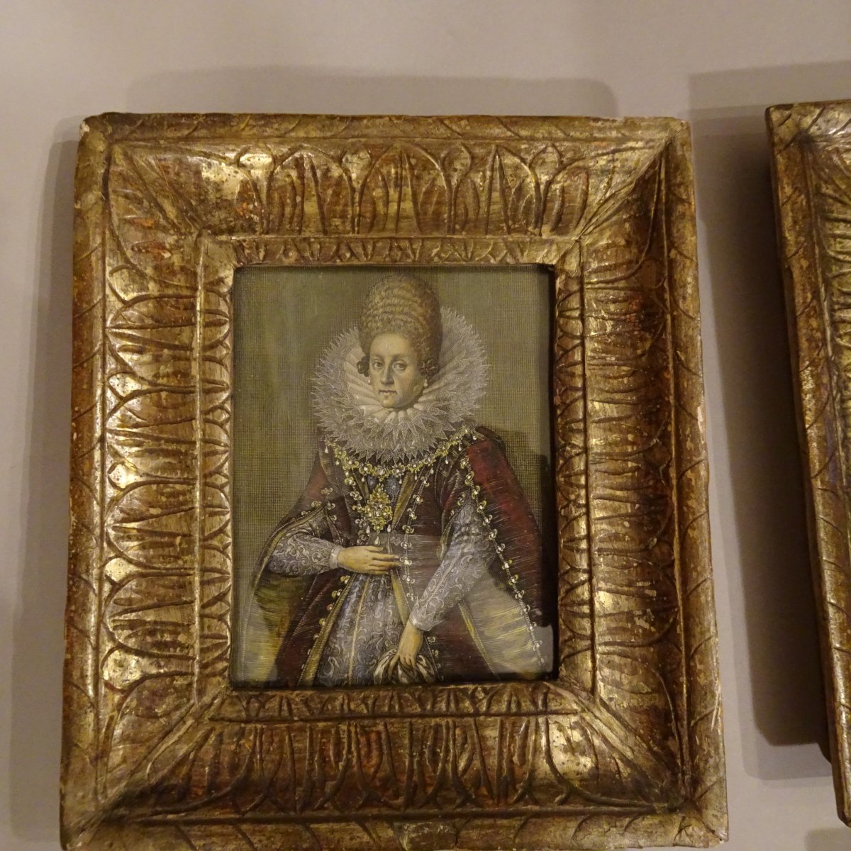 Incisioni raffiguranti ritratti  di  nobili austriaci con cornici XIX secolo -photo-8