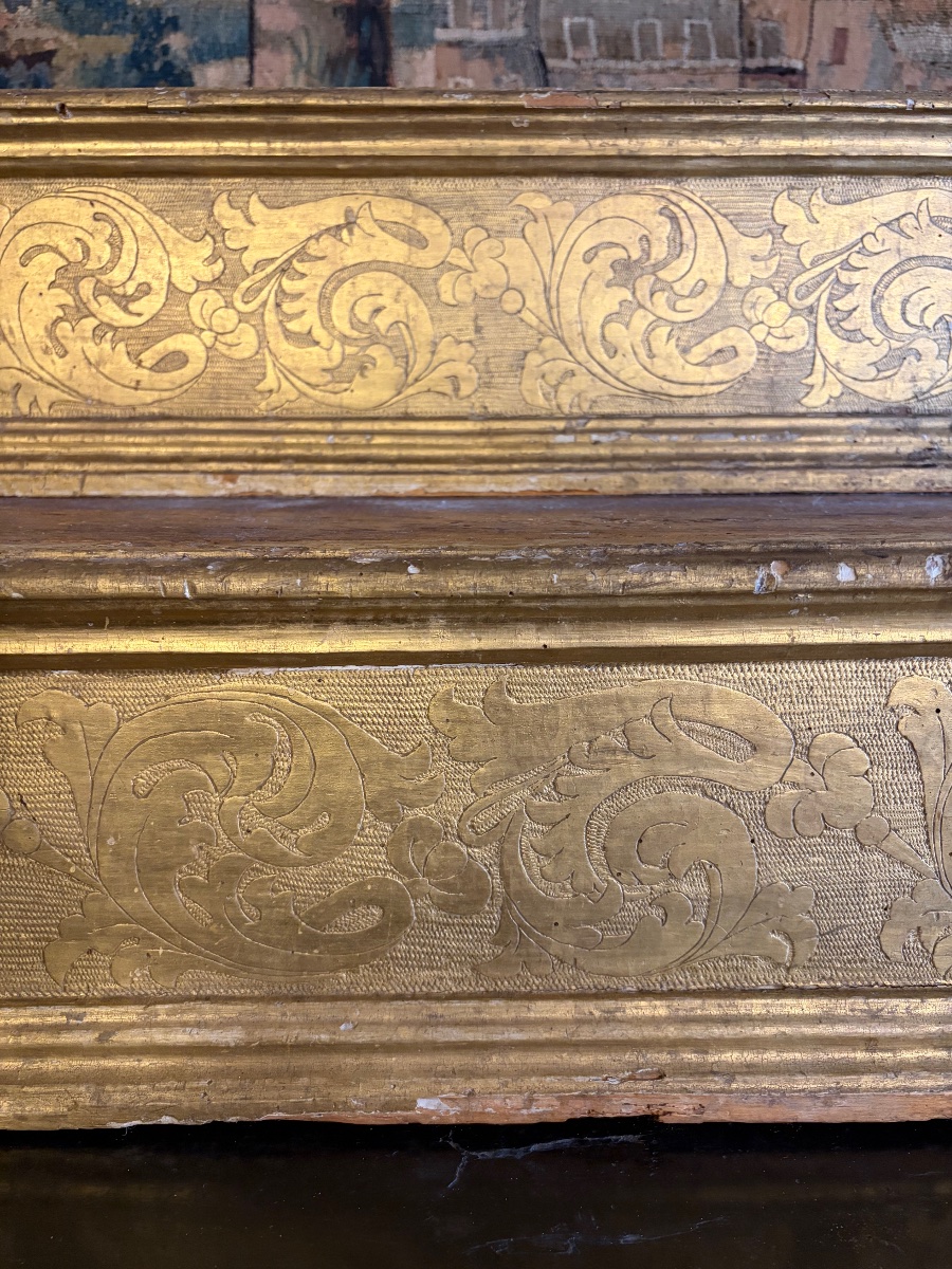 Gradini d'altare in legno dorato Marche XVII secolo-photo-4