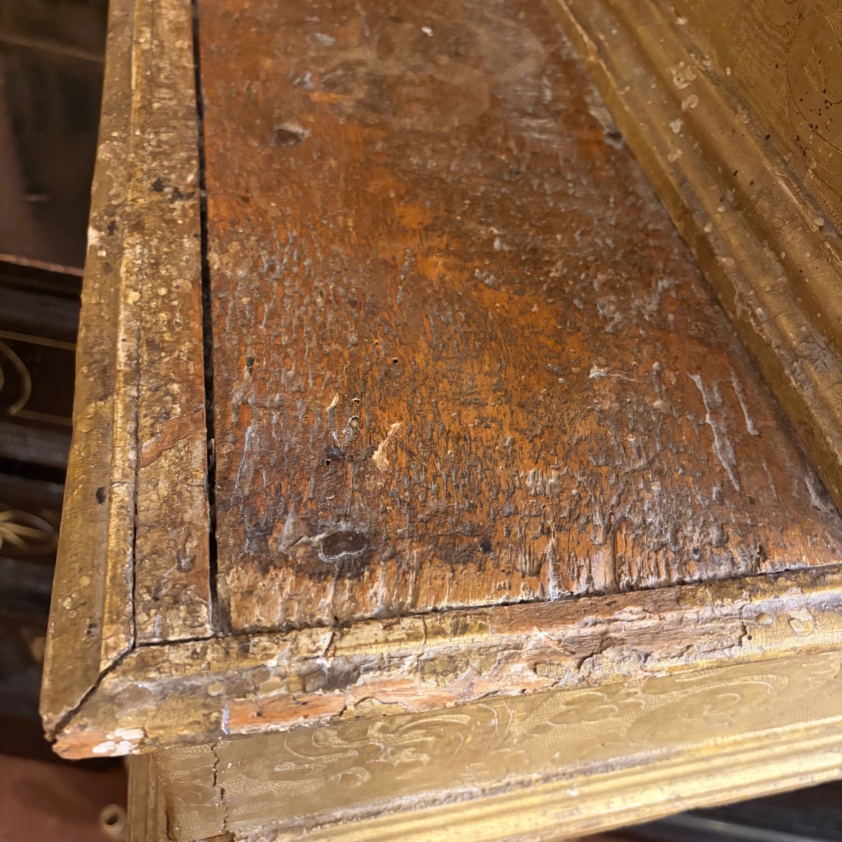 Gradini d'altare in legno dorato Marche XVII secolo-photo-1