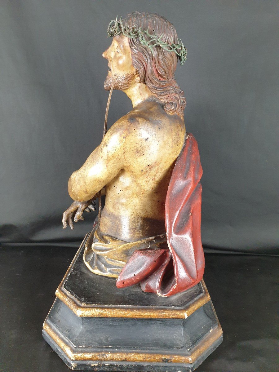 Ecce Homo,  Sculpture Napolitaine Du 18e Siècle-photo-2