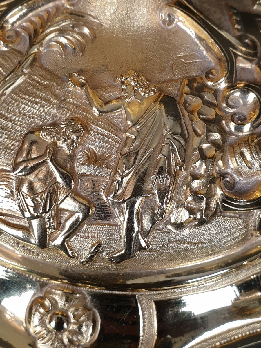 Calice En Argent Doré De Style Baroque Du XIXe Siècle-photo-1