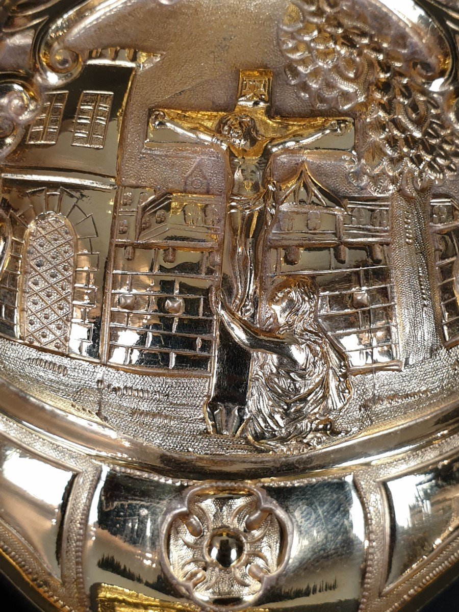 Calice En Argent Doré De Style Baroque Du XIXe Siècle-photo-2