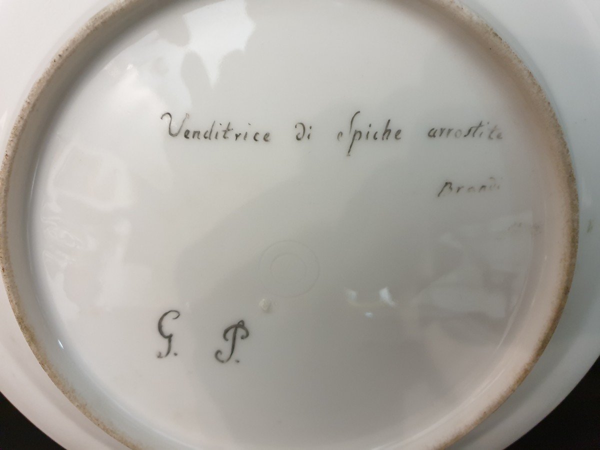 Collections de 20 Assiettes En Porcelaine  Napolitaines Signées Brandi 1840 -photo-2