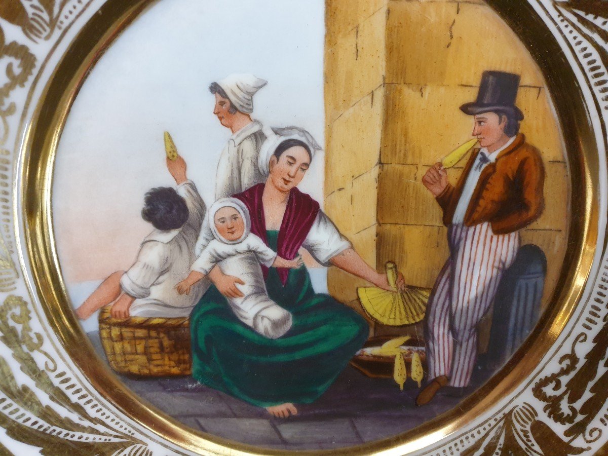 Collections de 20 Assiettes En Porcelaine  Napolitaines Signées Brandi 1840 -photo-3