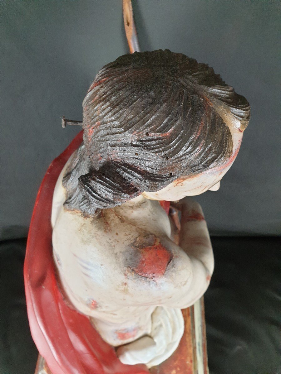Ecce Homo Du XVIII Siècle, Sculpture Napolitaine-photo-5