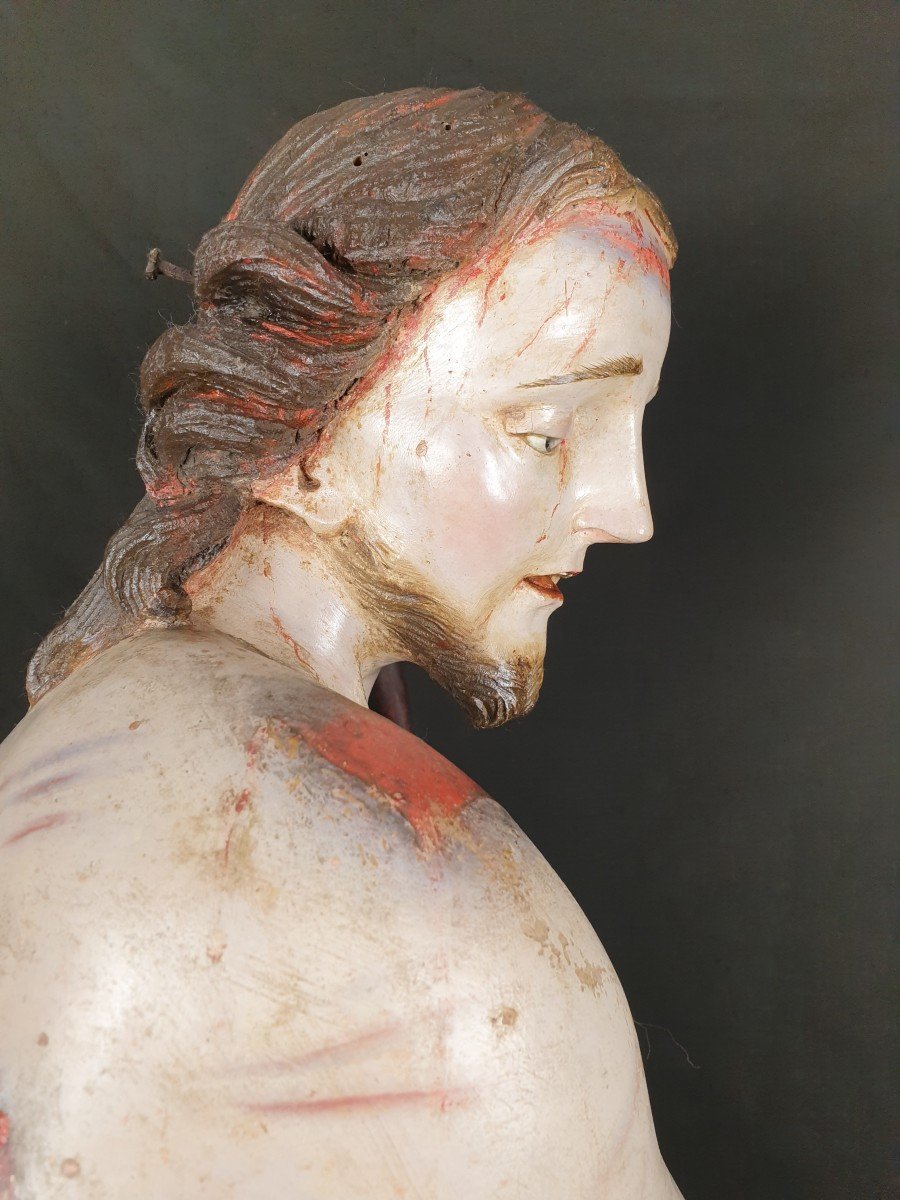 Ecce Homo Du XVIII Siècle, Sculpture Napolitaine-photo-6