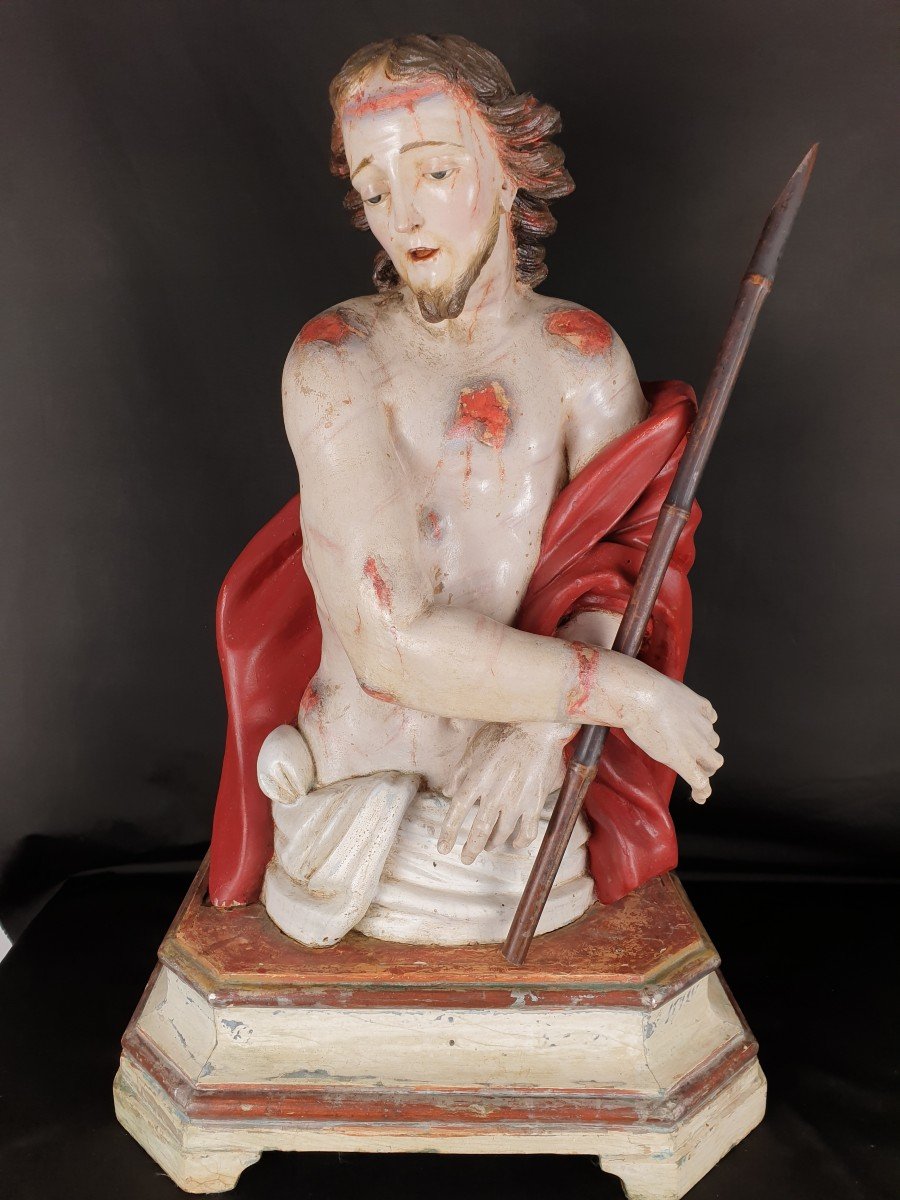 Ecce Homo Du XVIII Siècle, Sculpture Napolitaine