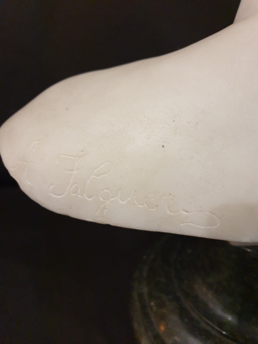 Buste De Diane chasseresse  Par Jean-alexandre-joseph Falguière Du 19ème Siècle.-photo-4
