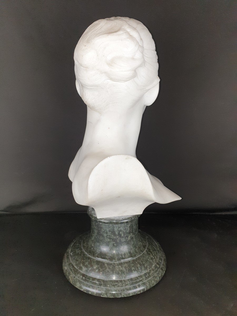 Buste De Diane chasseresse  Par Jean-alexandre-joseph Falguière Du 19ème Siècle.-photo-4