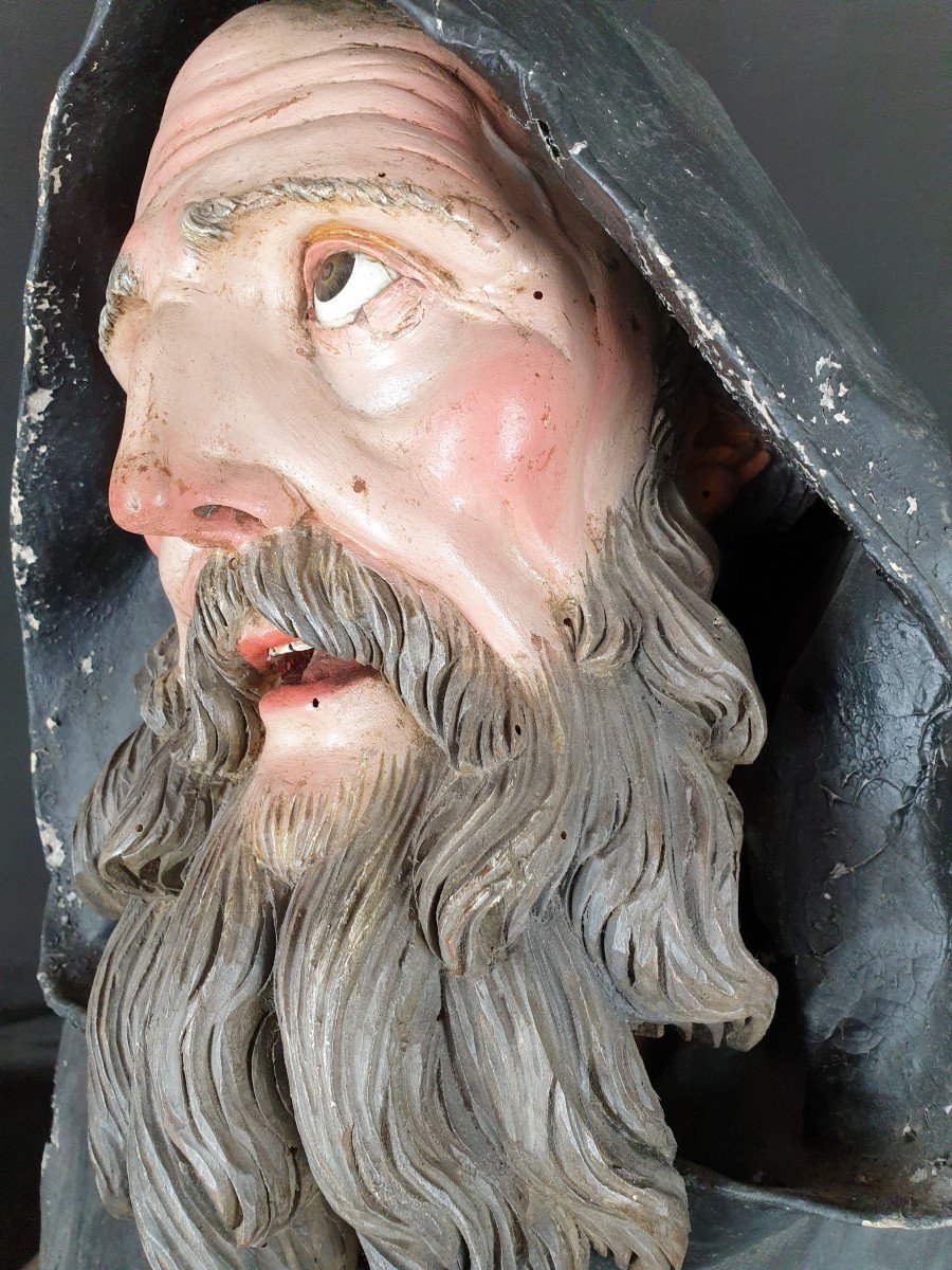 San Francesco Da Paola Du XVIIIe Siècle, Sculpture Napolitaine-photo-1