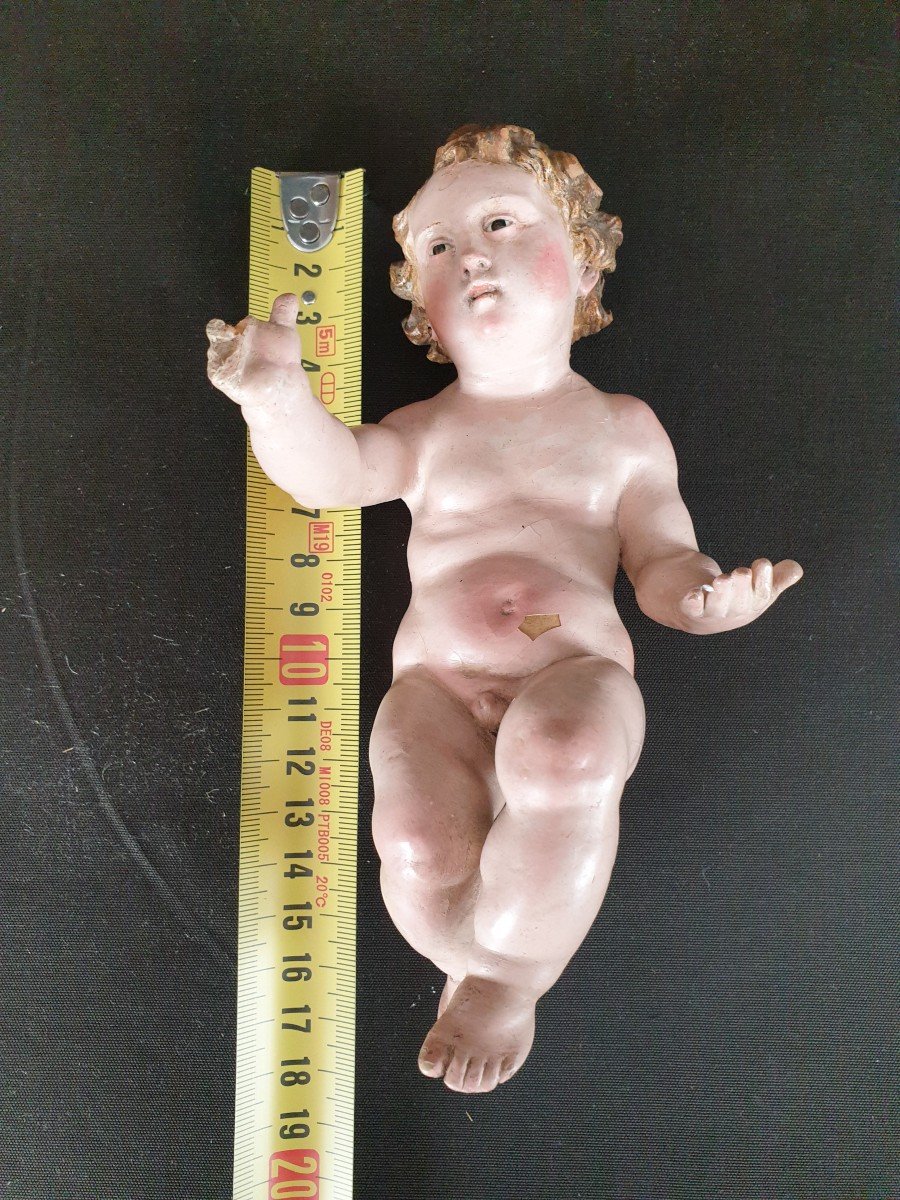 Enfant Jésus, Sculpture Napolitaine Du XIXe Siècle-photo-1