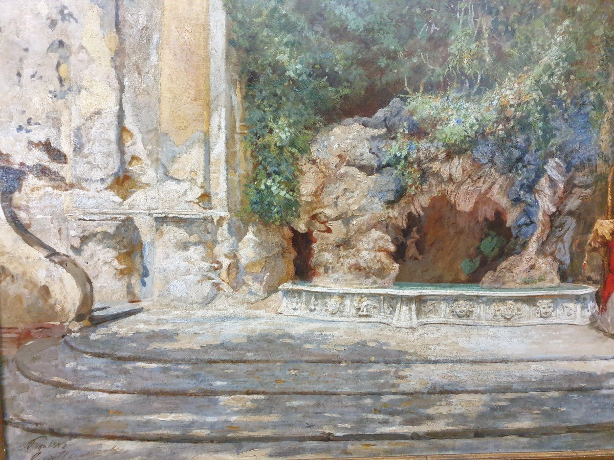 Moments De Détente, Peinture Du XIXe Siècle-photo-4