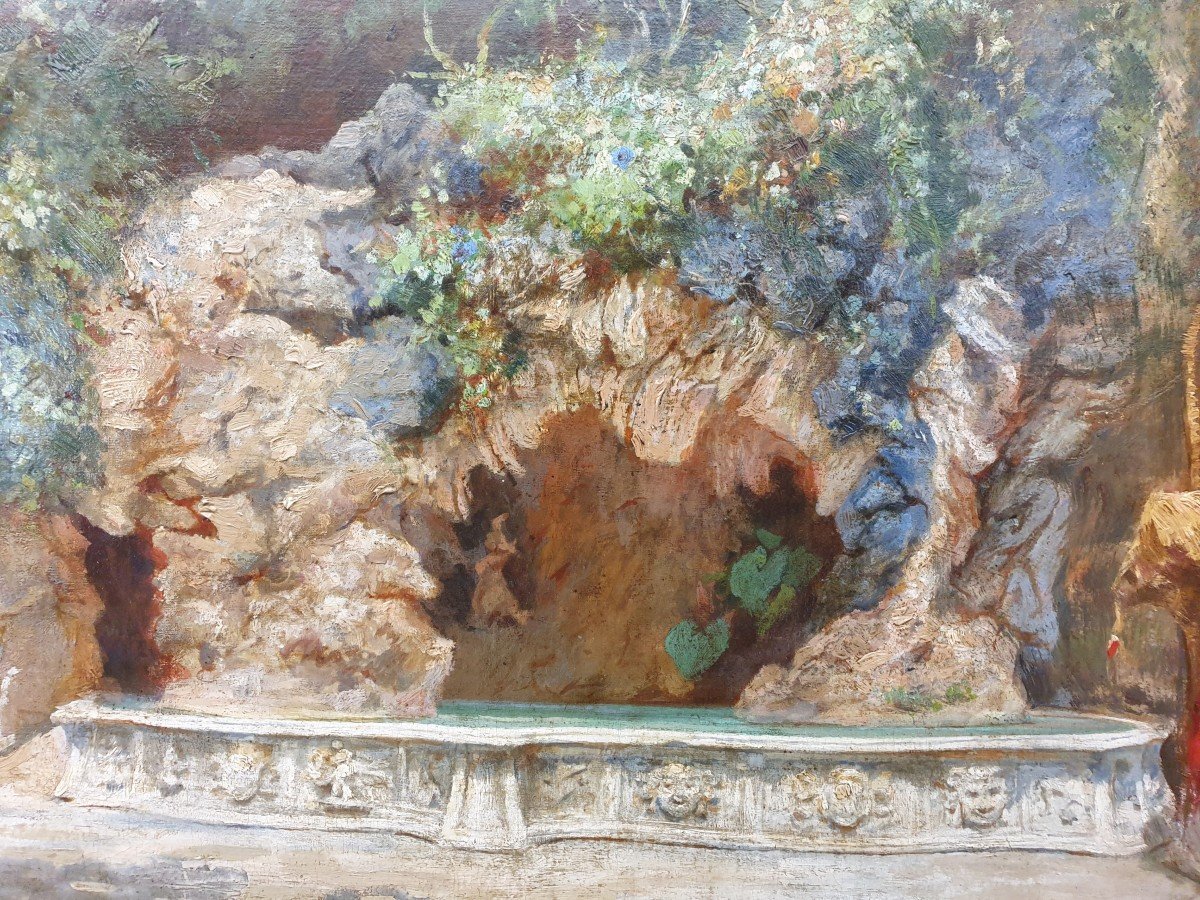 Moments De Détente, Peinture Du XIXe Siècle-photo-3