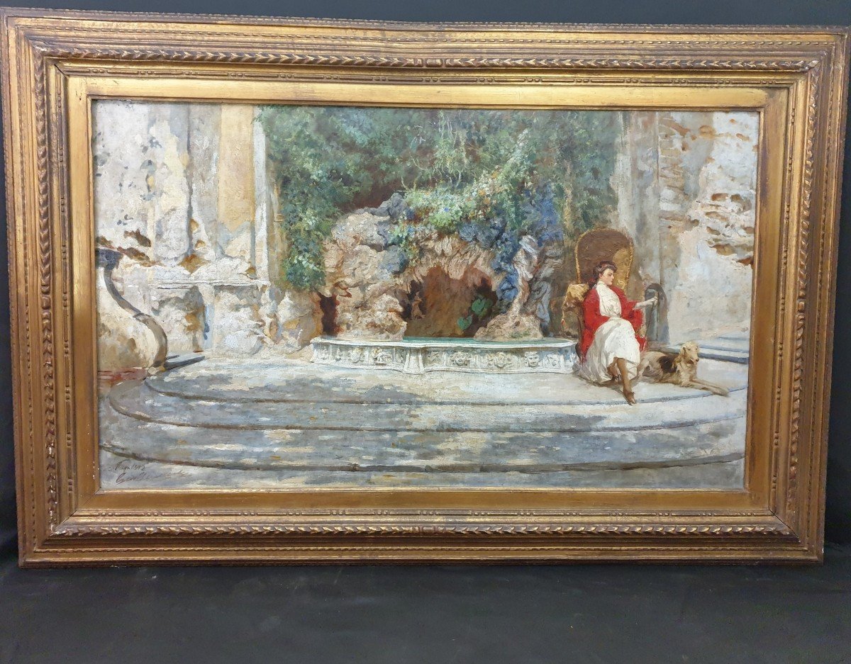 Moments De Détente, Peinture Du XIXe Siècle
