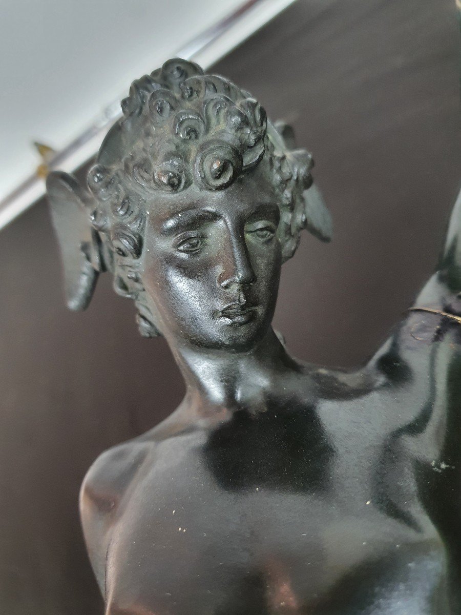 Persée Avec La Tête De Méduse, Bronze Du XIXe Siècle-photo-2
