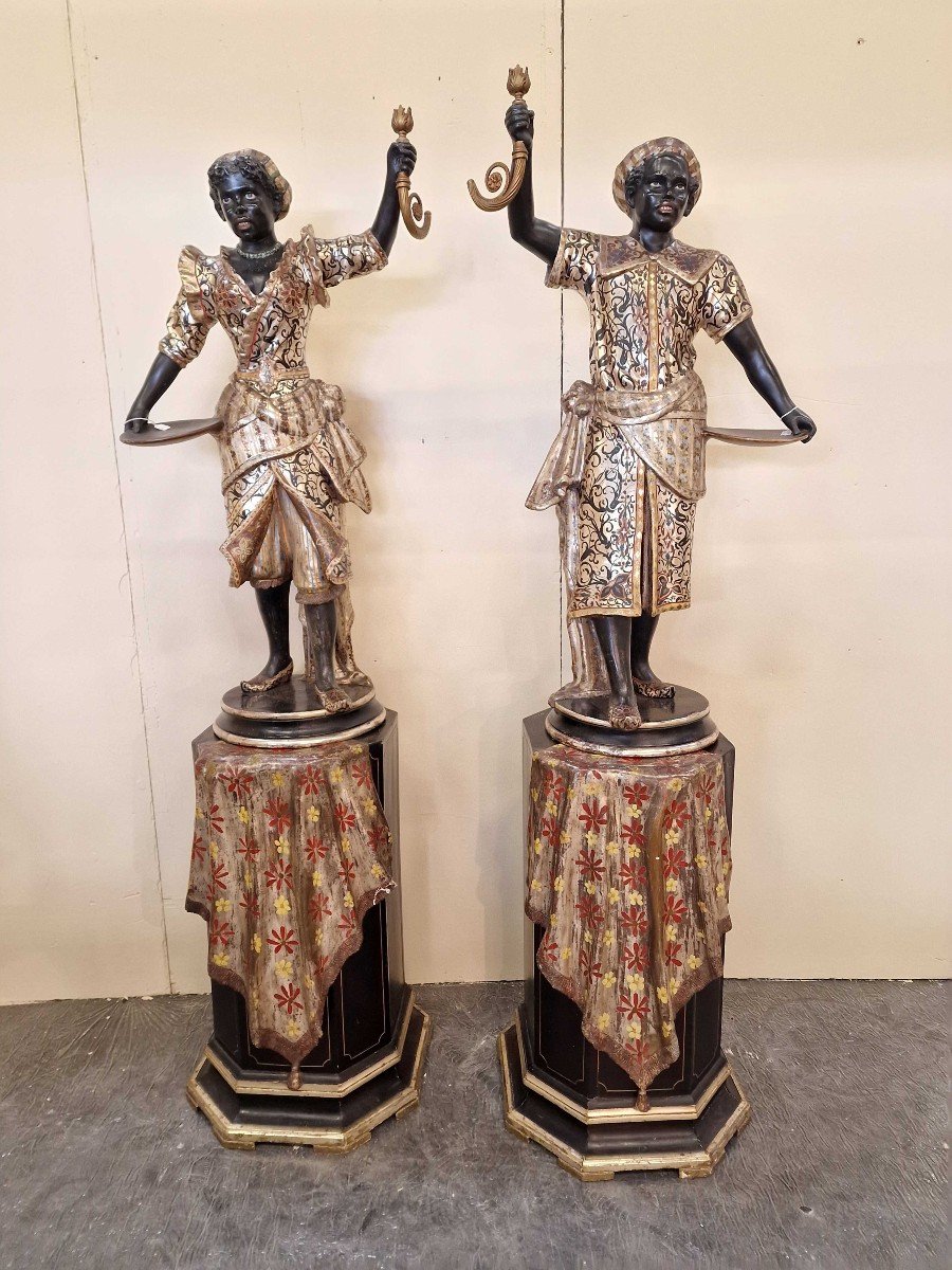 Paire De Maures Du 19ème Siècle