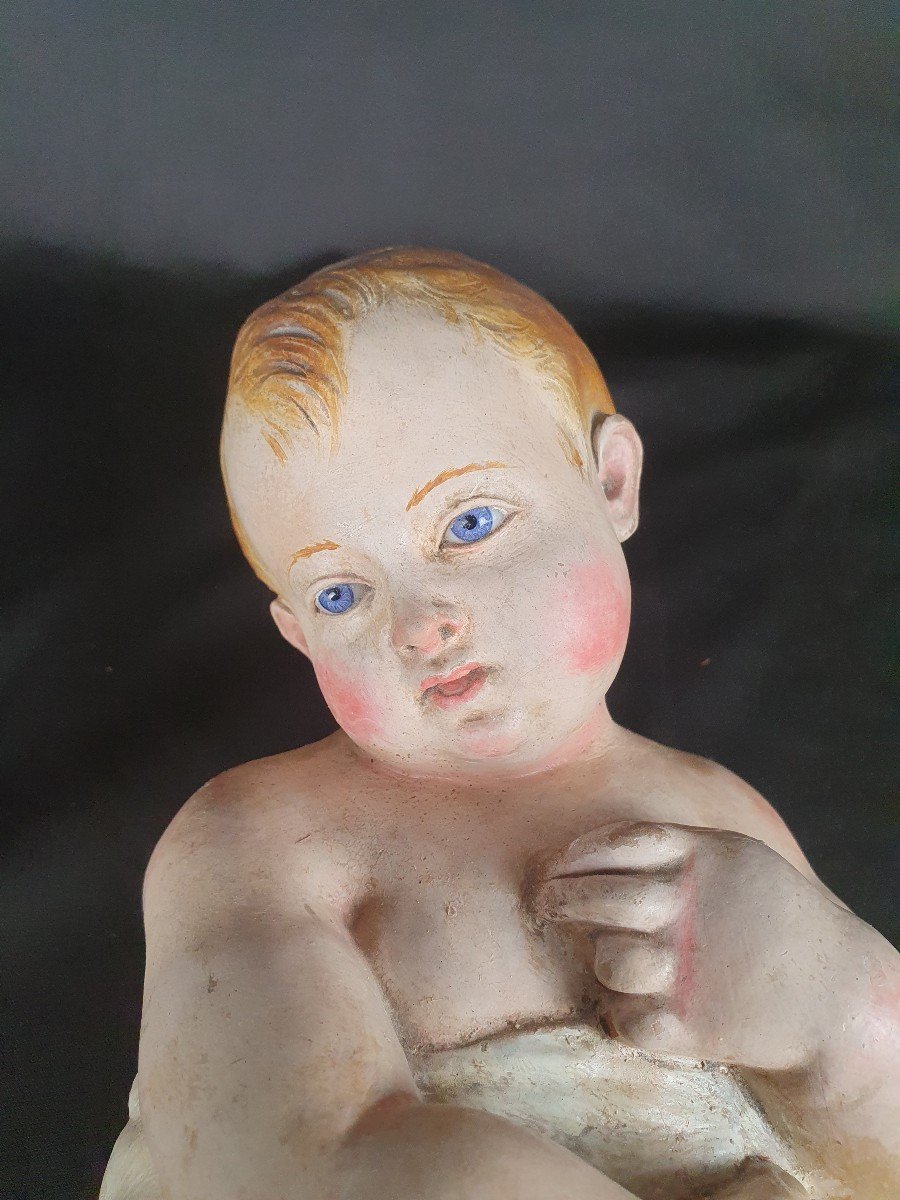 Bambinello, Sculpture Napolitaine Du XIXe Siècle-photo-2
