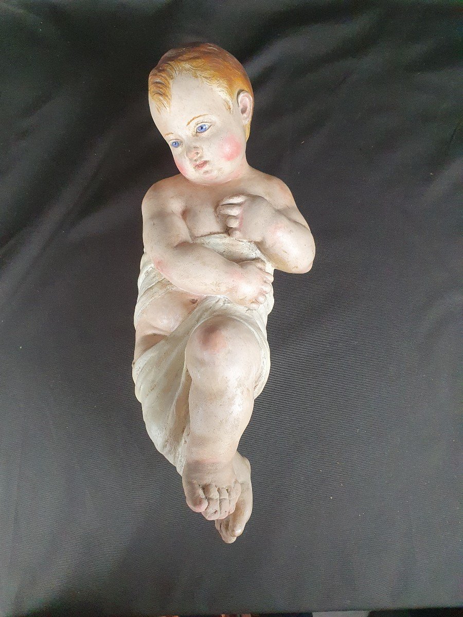 Bambinello, Sculpture Napolitaine Du XIXe Siècle-photo-3