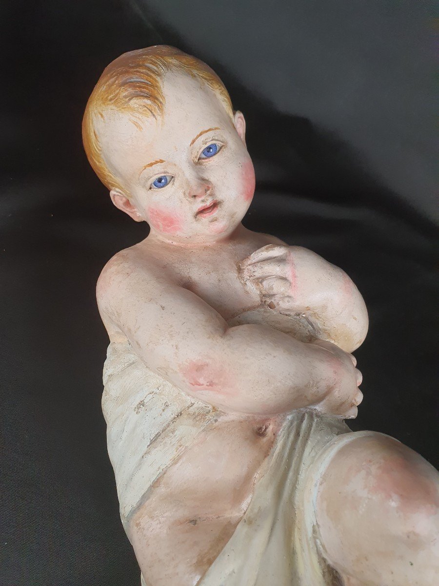 Bambinello, Sculpture Napolitaine Du XIXe Siècle-photo-1