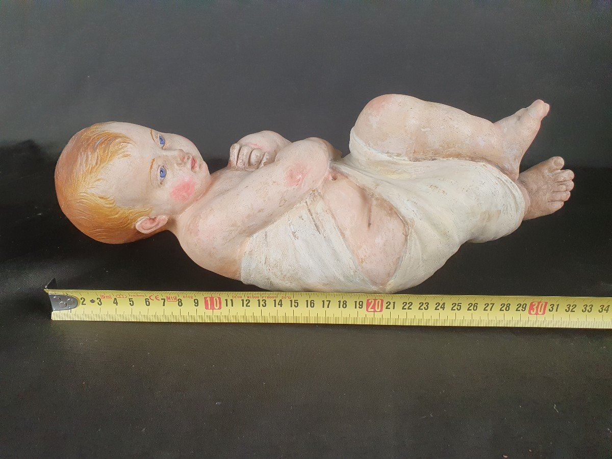 Bambinello, Sculpture Napolitaine Du XIXe Siècle-photo-4