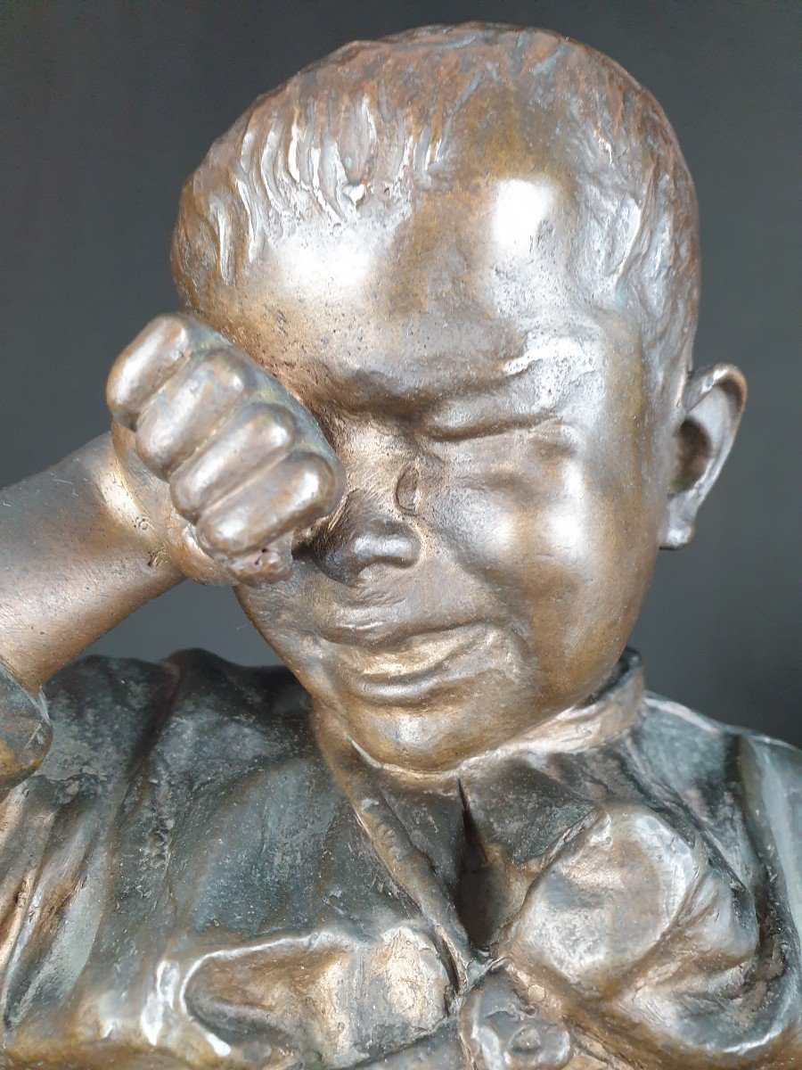  Enfant Triste, Bronze XIXème-photo-3