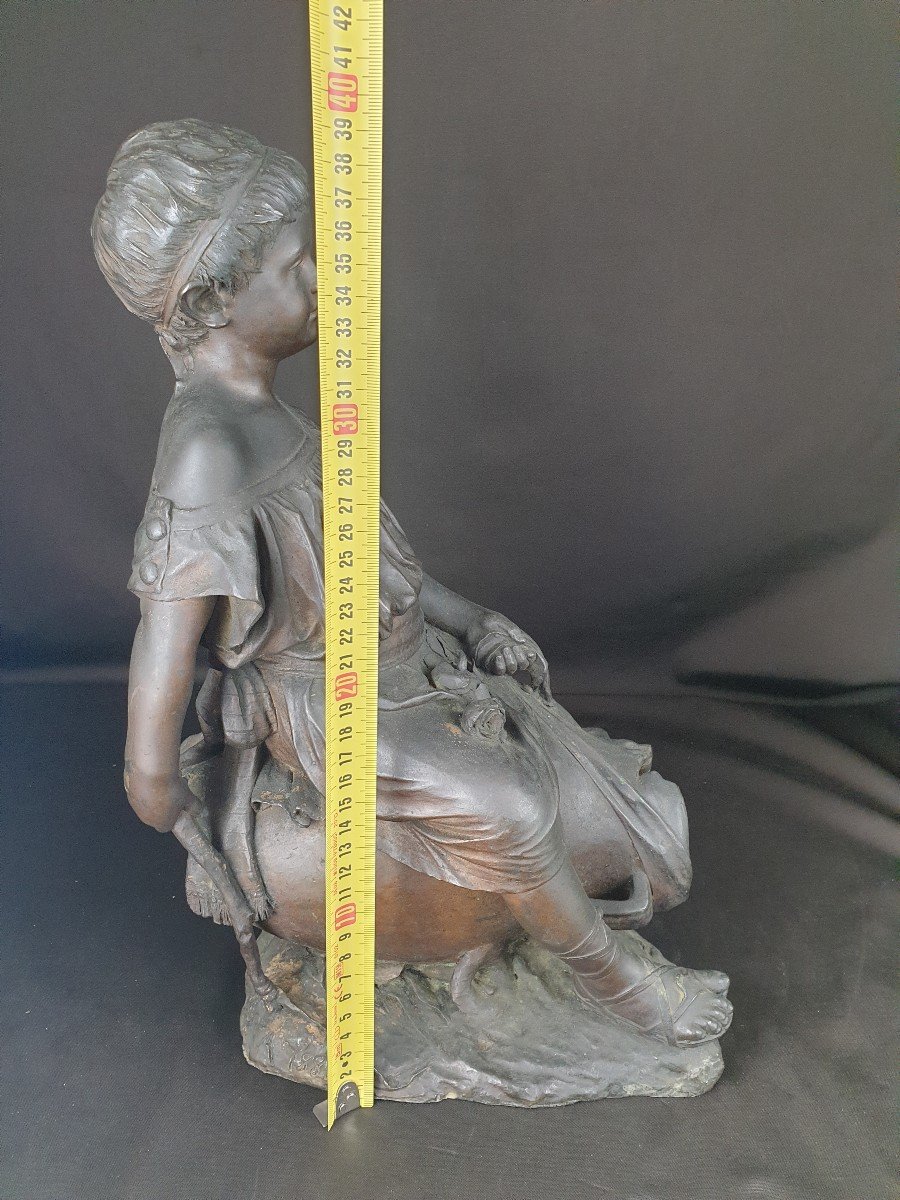 Fillette, Signée P. Fosca Du XIXe Siècle-photo-1