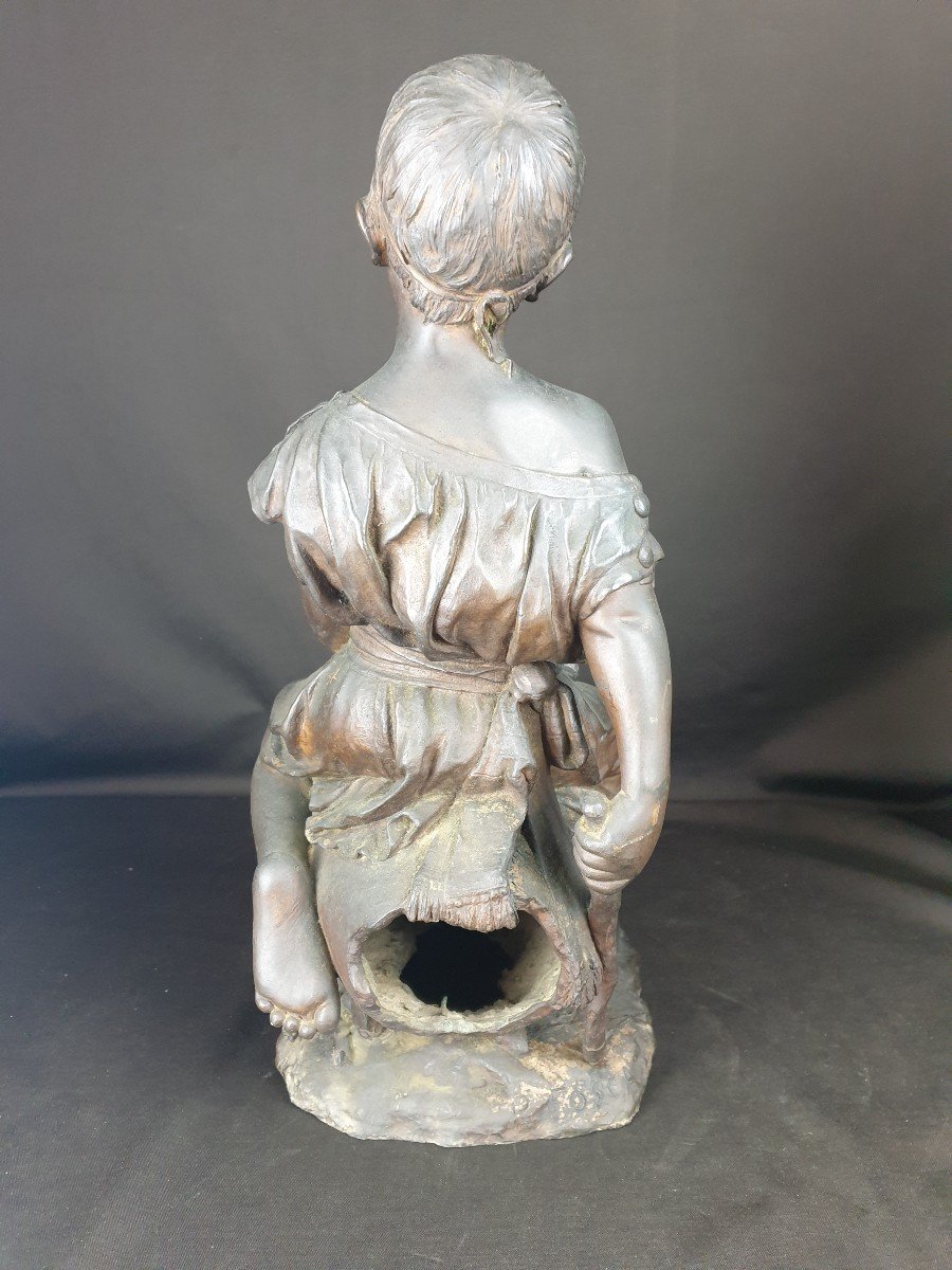 Fillette, Signée P. Fosca Du XIXe Siècle-photo-3