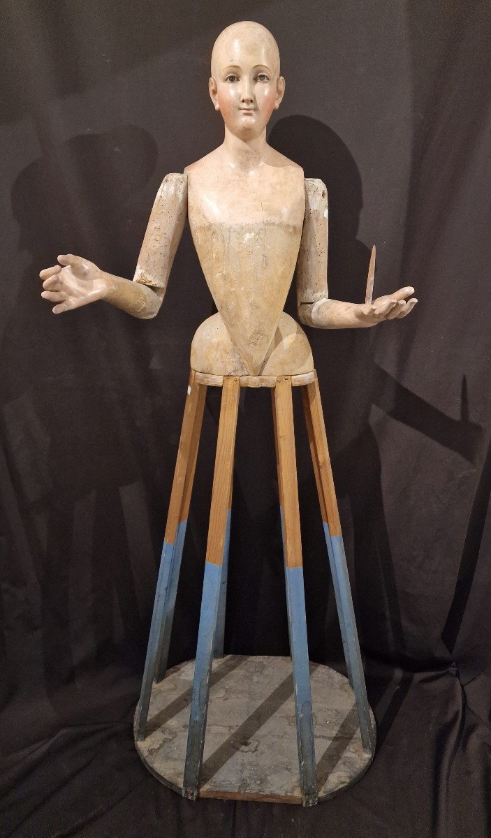 Mannequin, Sculpture En Bois Napolitaine Du XVIIIe Siècle