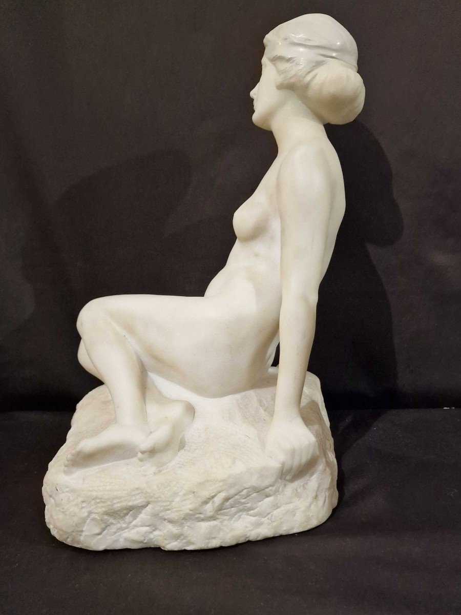 Femme Assise, Sculpture Du XXe Siècle-photo-2