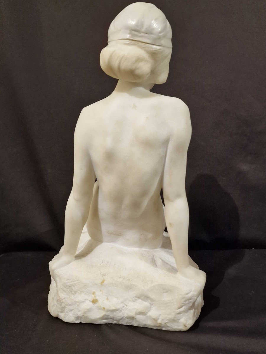 Femme Assise, Sculpture Du XXe Siècle-photo-3