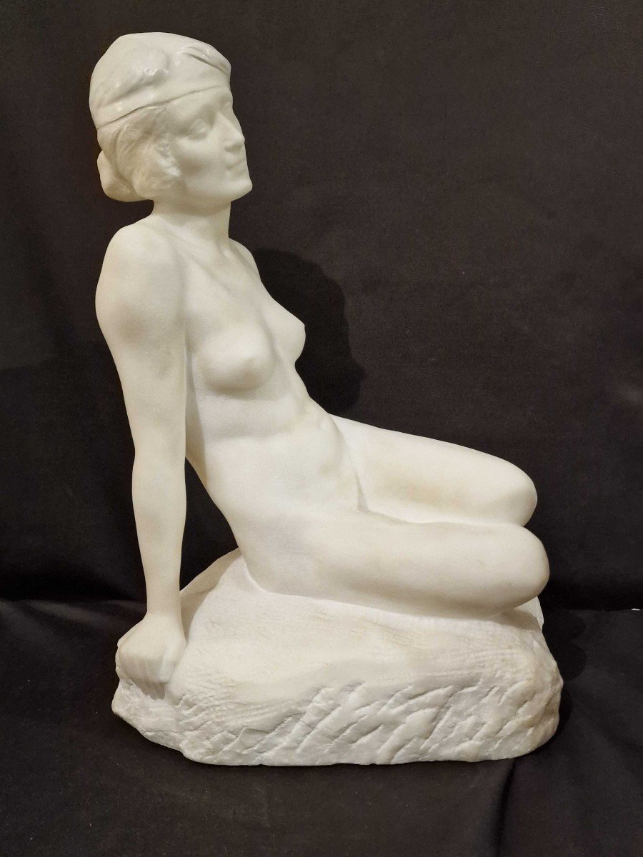 Femme Assise, Sculpture Du XXe Siècle-photo-4