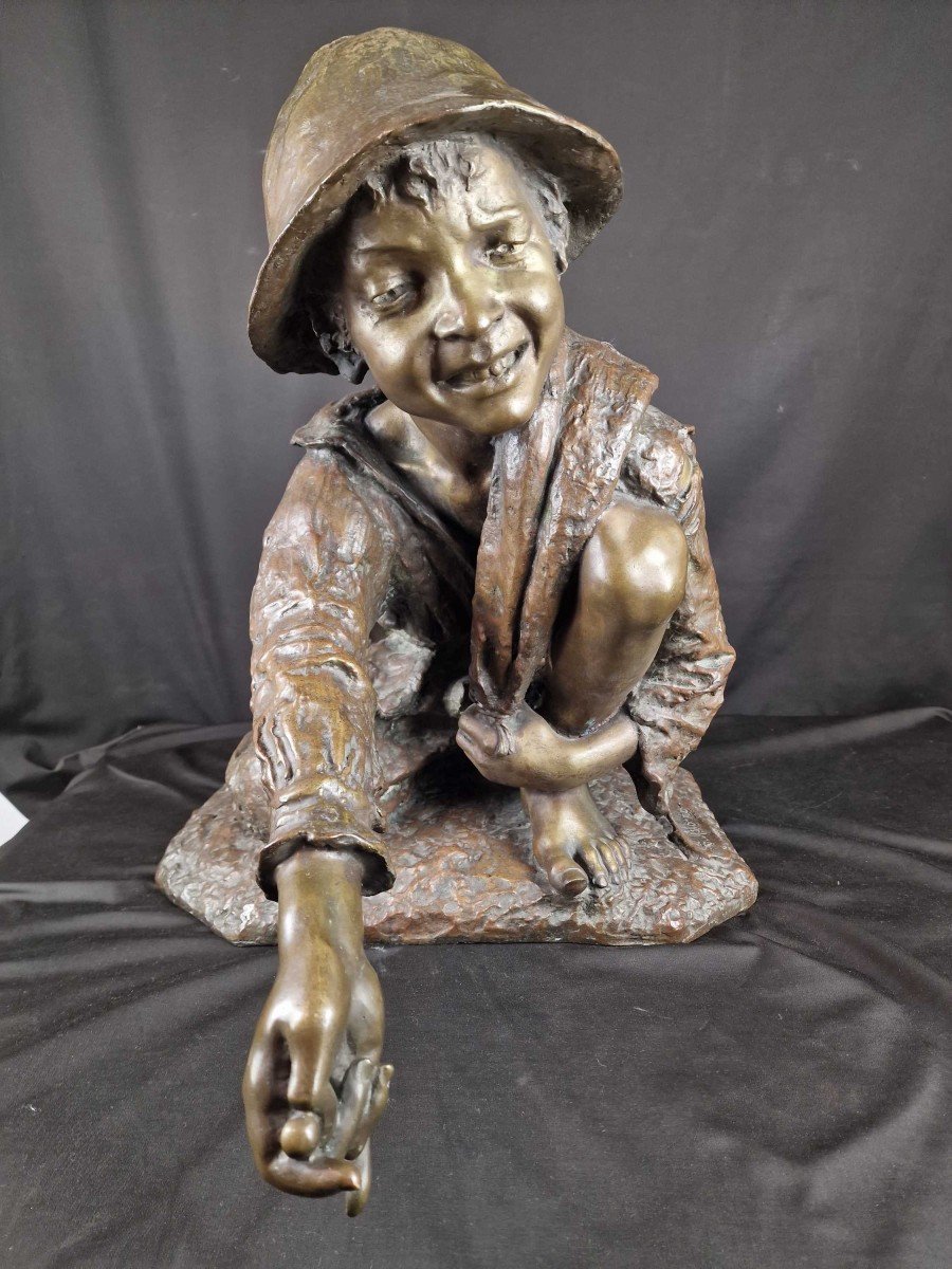  Enfant Joueur, Bronze XIXe Siècle