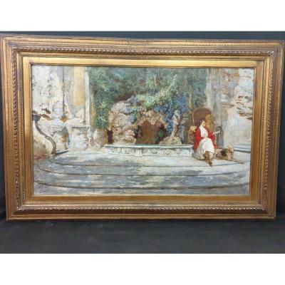 Moments De Détente, Peinture Du XIXe Siècle