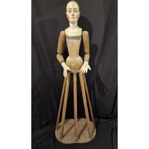 Mannequin, Sculpture En Bois Napolitaine Du XVIIIe Siècle